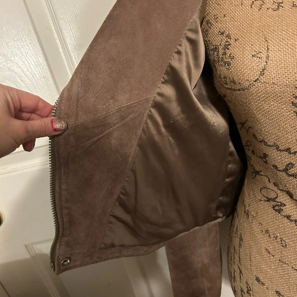 Blank NYC Tan Suede Leather Jacket - Picture 3 of 5